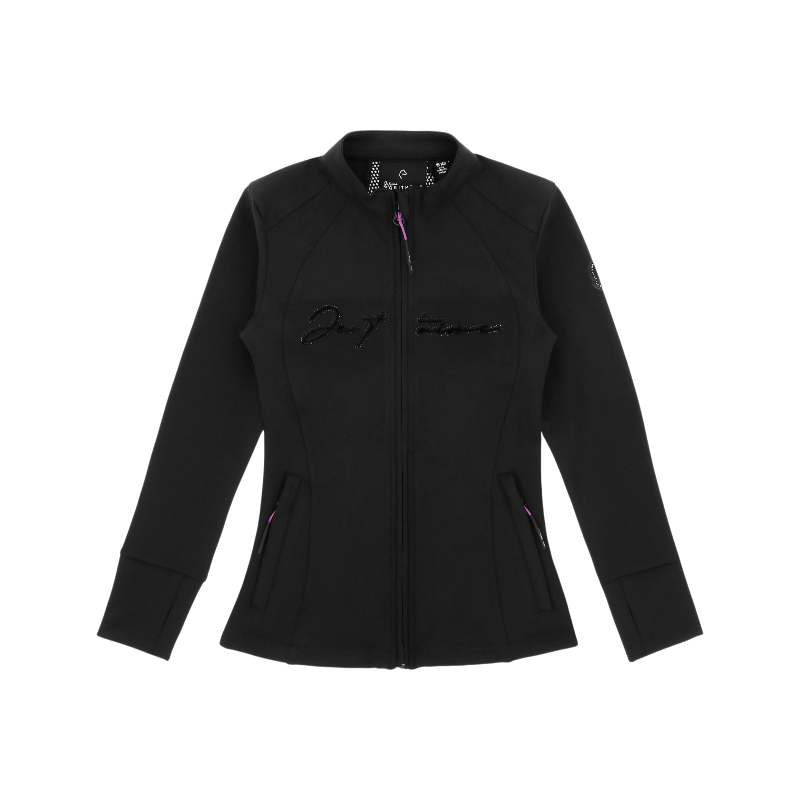 Equithème - Veste softshell femme Je t'aime EK-Ilona noir | - Ohlala