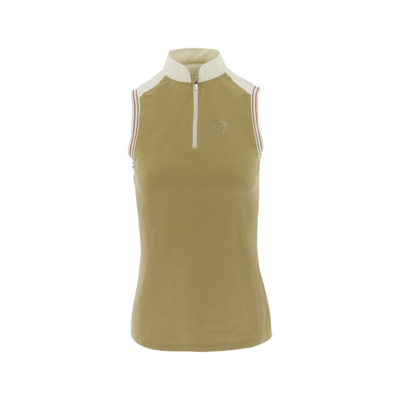 Equithème - Polo sans manches jersey Taupe