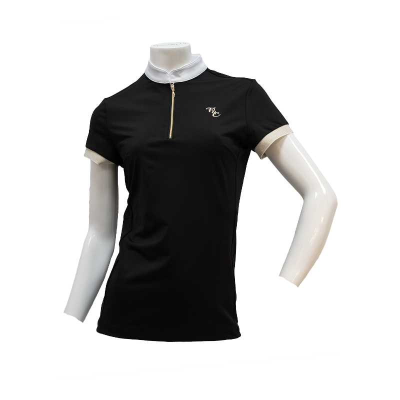 Flags & Cup - Polo de concours manches courtes femme Andria noir