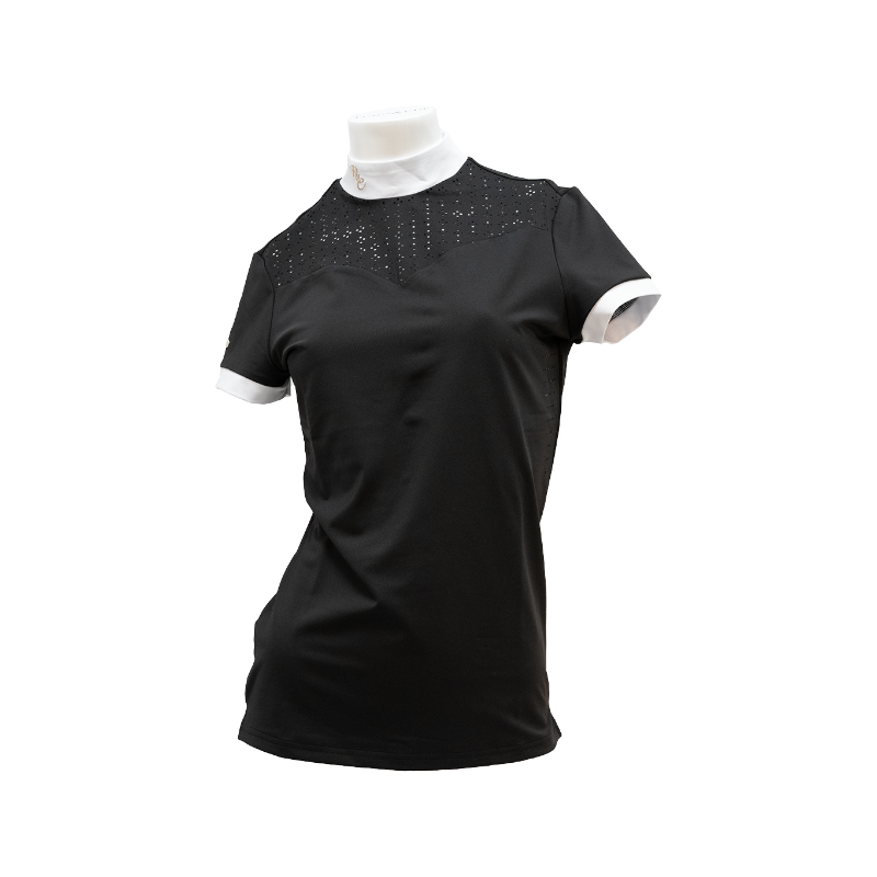 Flags & Cup - Polo de concours manches courtes femme Isla noir