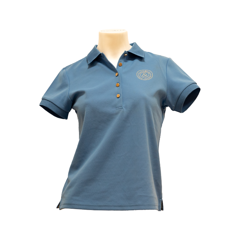 Flags & Cup - Polo piqué manches courtes femme Anzia iris