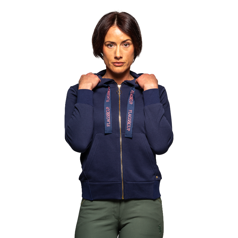 Flags & Cup - Sweat à capuche femme Lomita marine