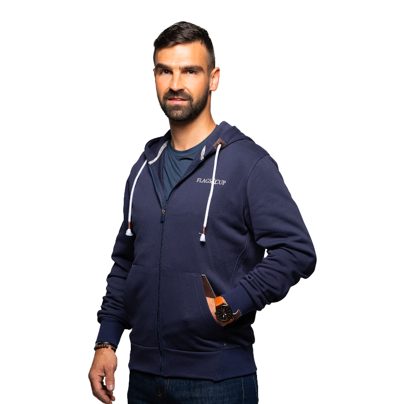 Flags & Cup - Sweat à capuche homme Sacramento marine