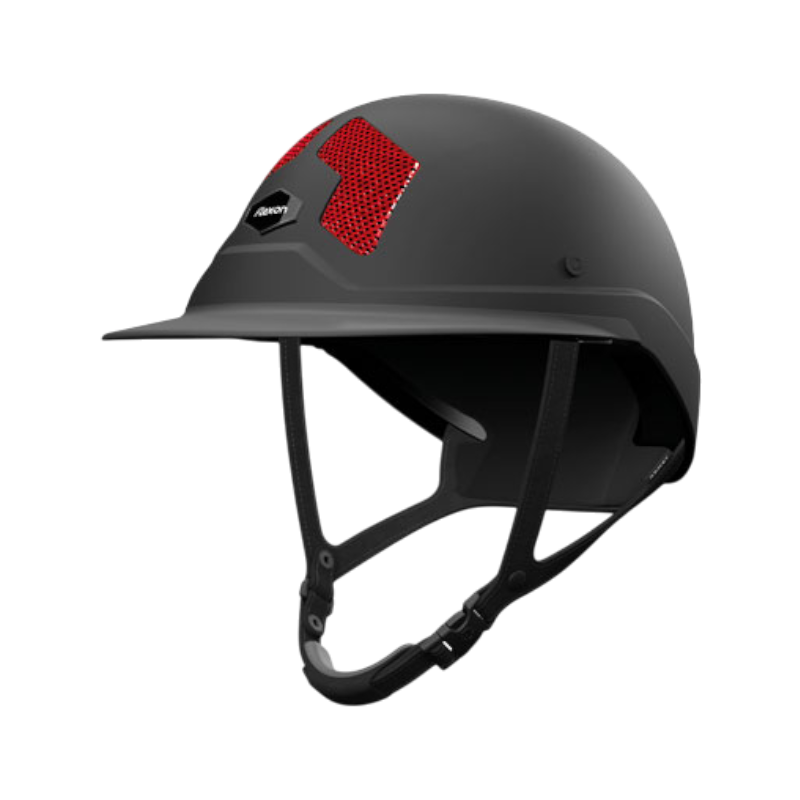 Flex On - Casque d'équitation Armet Dark grilles rouge visière Mixte
