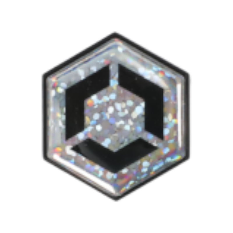 Flex On - Sticker casque Armet Paillettes argentées