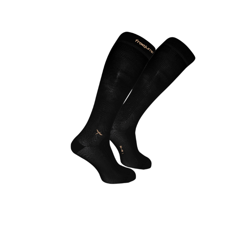 Freejump - Chaussettes d'équitation noir/ latté