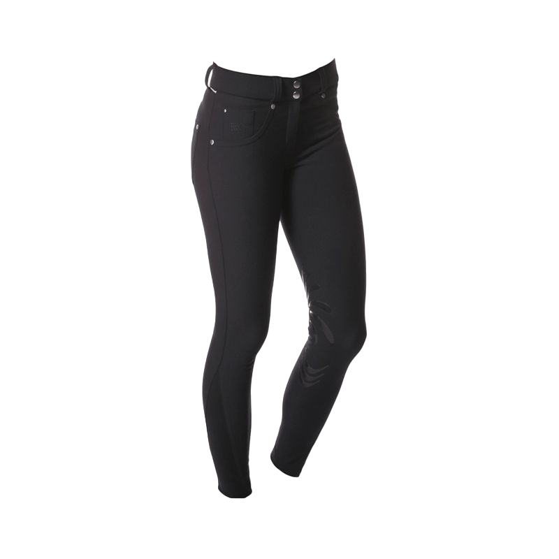 Flags & Cup - Pantalon d'équitation femme Push up Noir