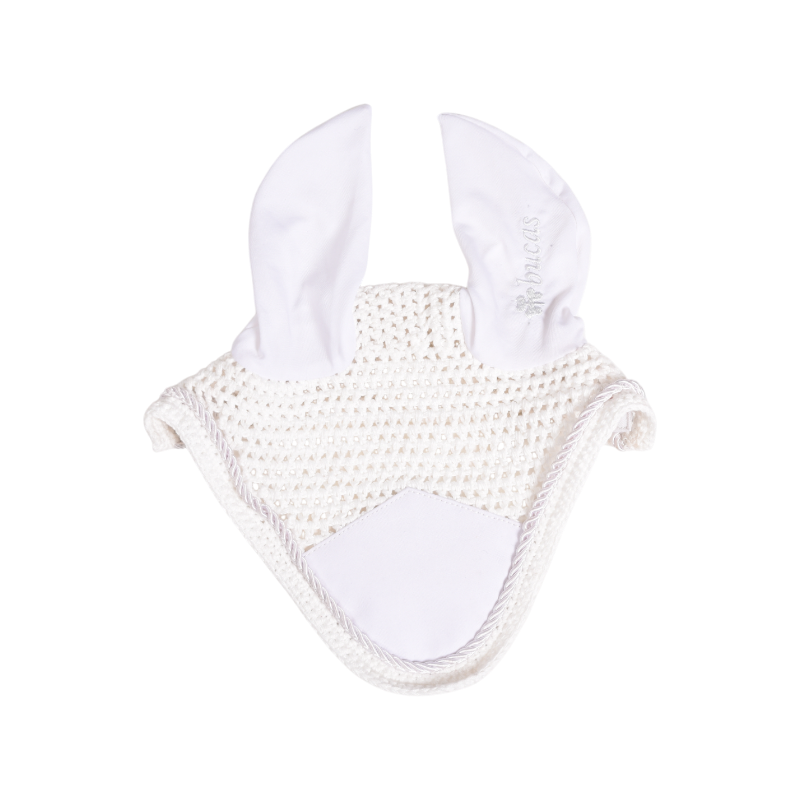 Bucas - Bonnet pour chevaux Fly blanc