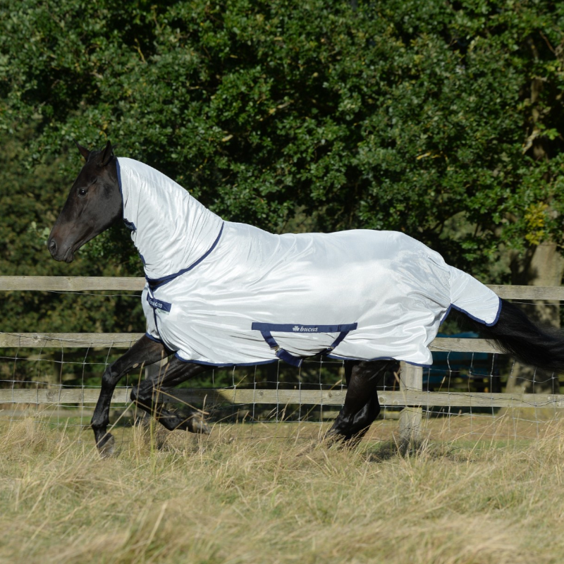Bucas - Couverture anti-mouches Freedom Fly Full Neck silver