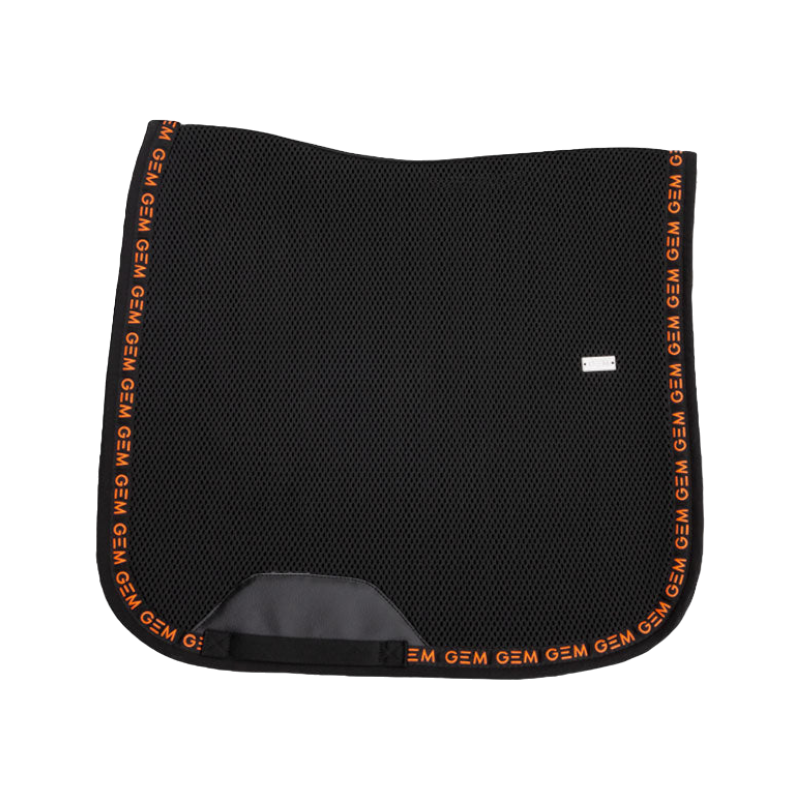 GEM - Tapis de dressage Mesh grip noir/ corail | - Ohlala