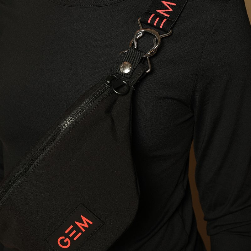 GEM - Sac banane Luna noir/ corail