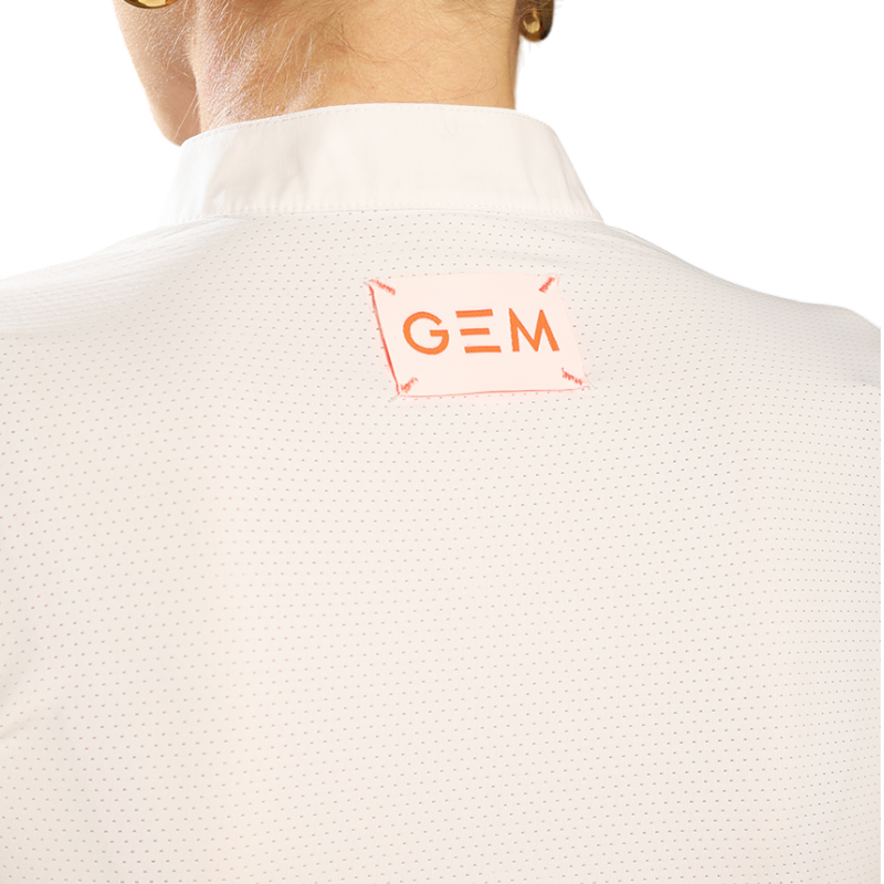 GEM - Polo de concours manches longues femme Archie blanc