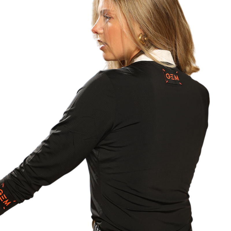 GEM - Polo de concours manches longues femme Archie noir