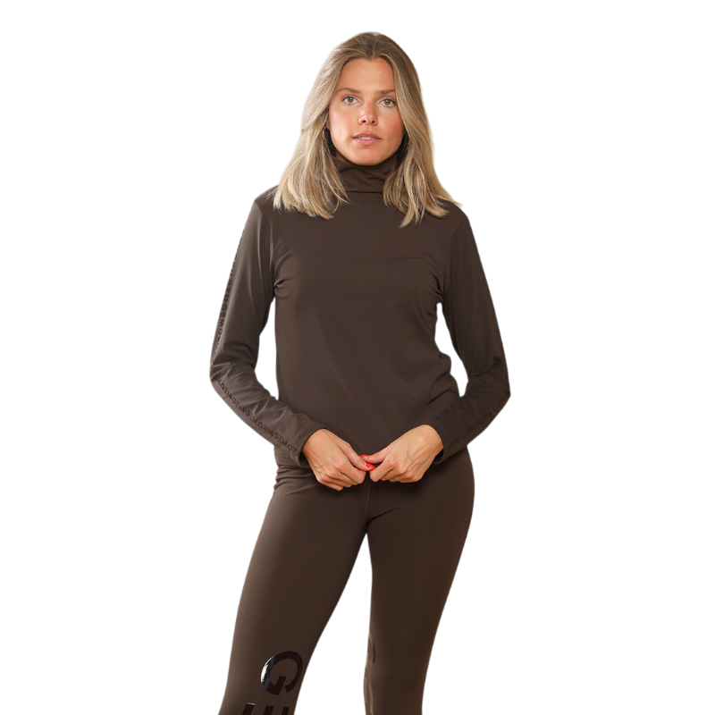 GEM - Polo manches longues femme Chichi chocolat