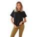 GEM - T-shirt manches courtes femme Eclair noir/ léopard