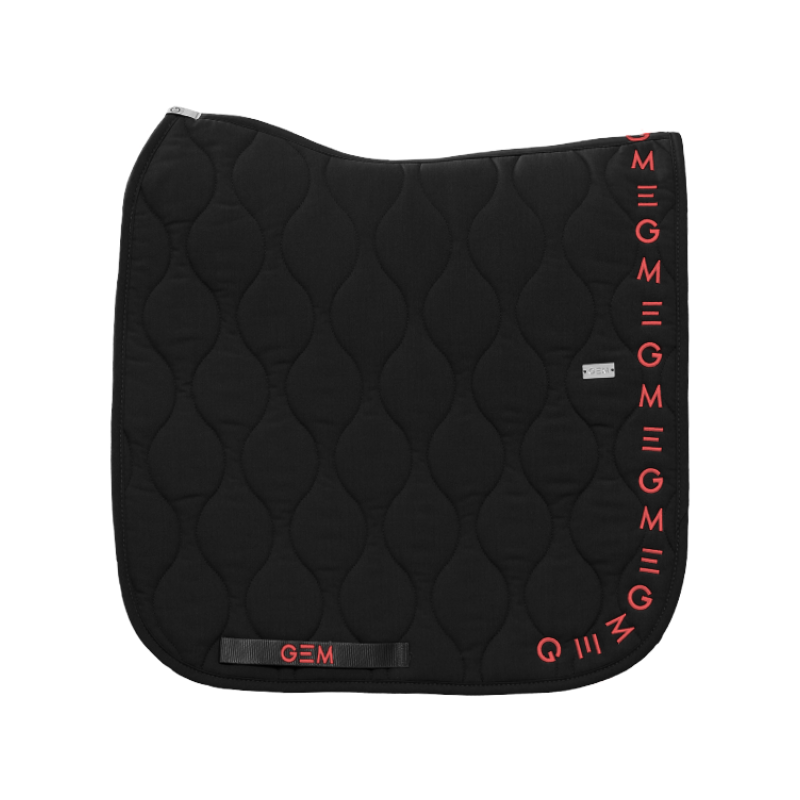 GEM - Tapis de dressage Essentiel noir/ logo corail