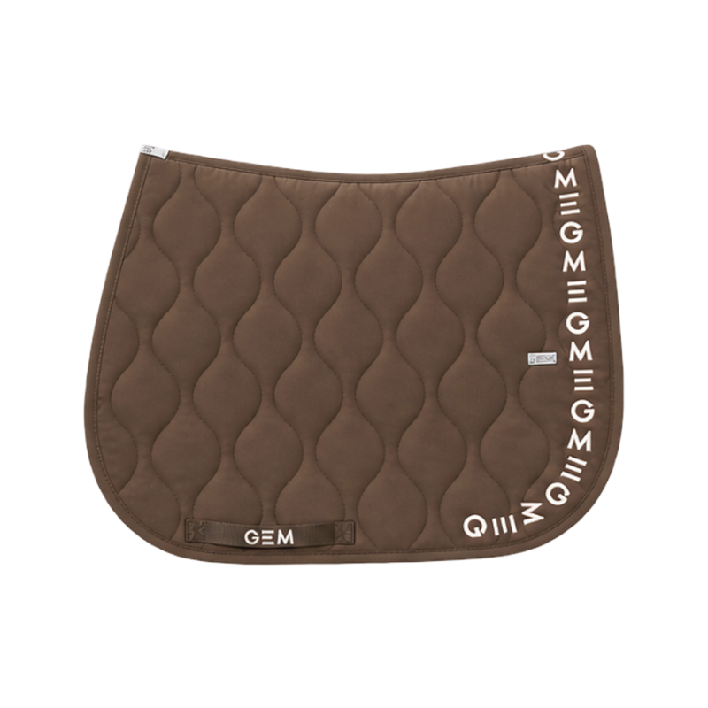 GEM - Tapis de selle Essentiel tiramisu/ logo écru