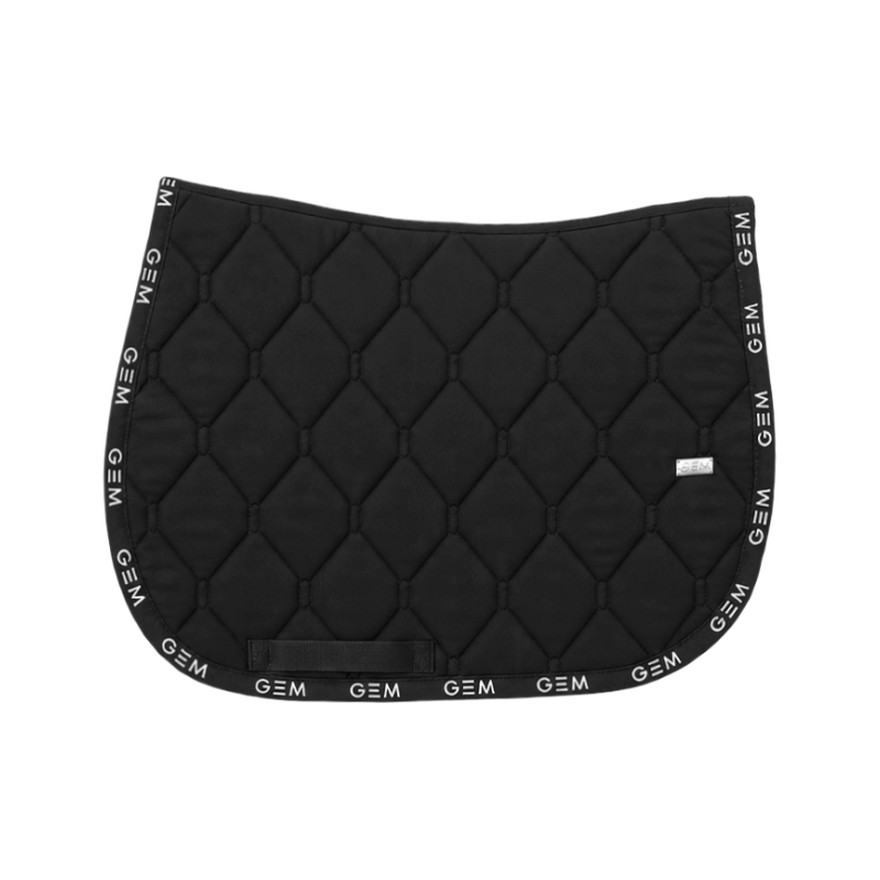 GEM - Tapis de selle Love noir pailleté