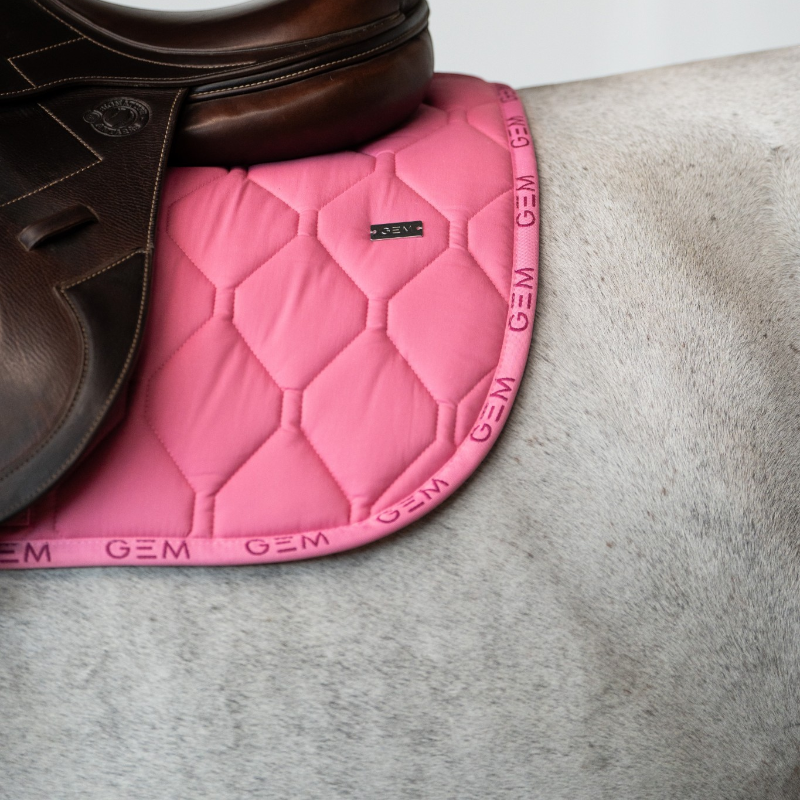 GEM - Tapis de selle Love rose pailleté