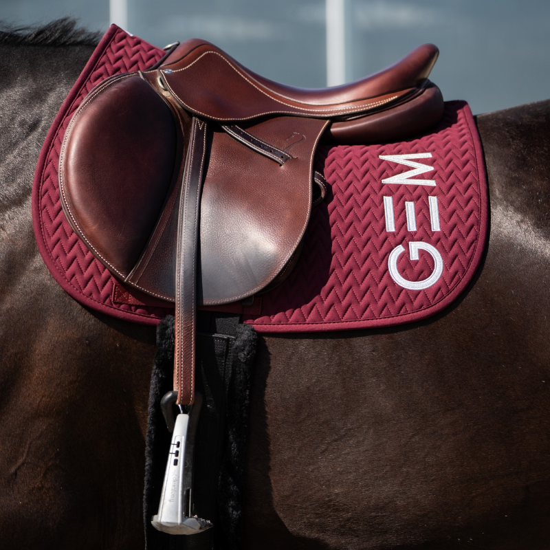 GEM - Tapis de selle Ten bordeaux