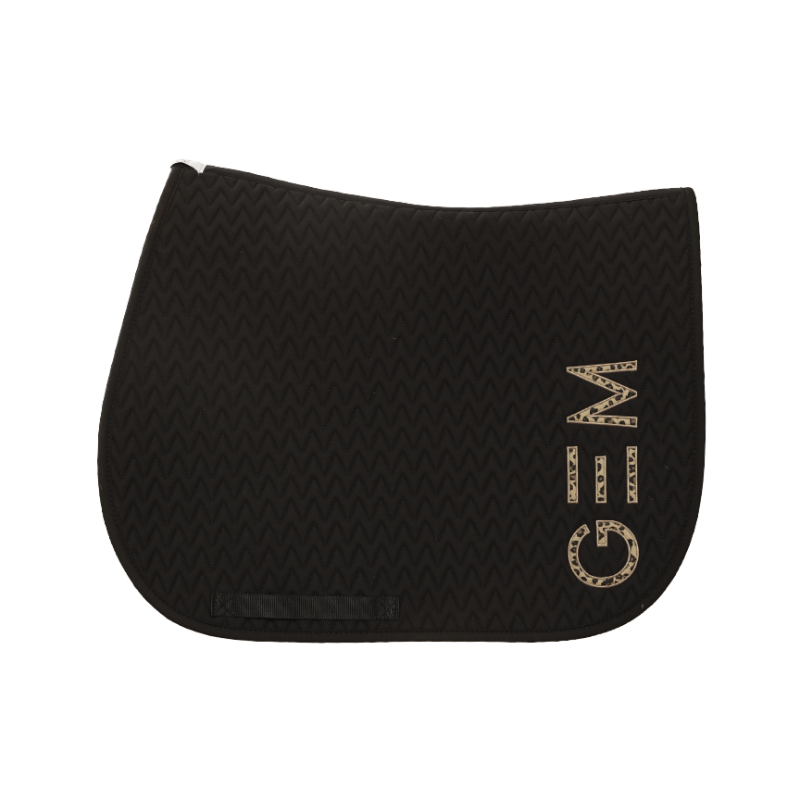 GEM - Tapis de selle Ten noir/ léopard