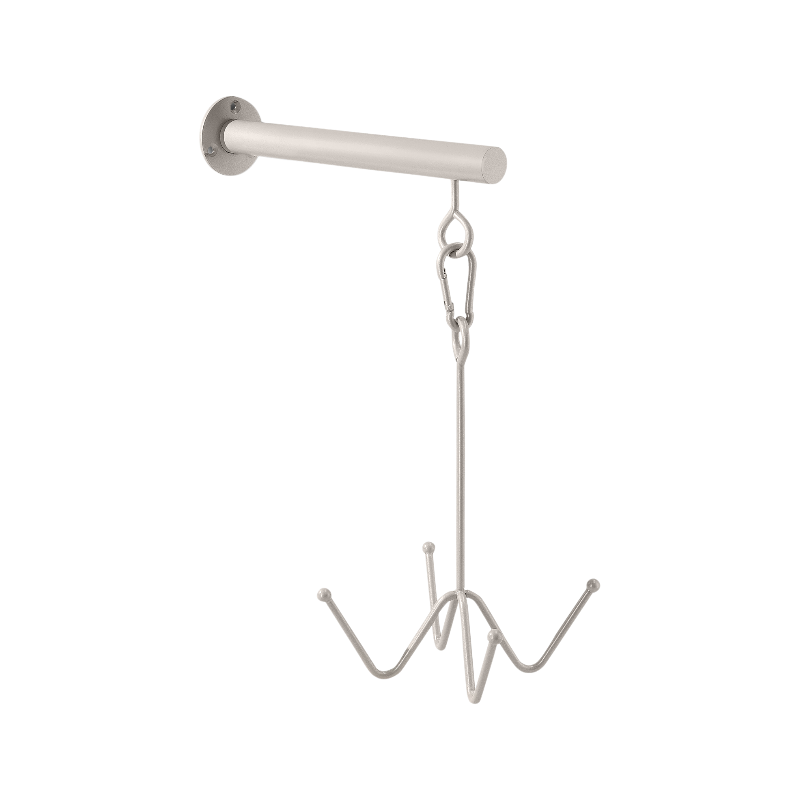 Grooming Deluxe - Porte-bridon mural 4 branches argent