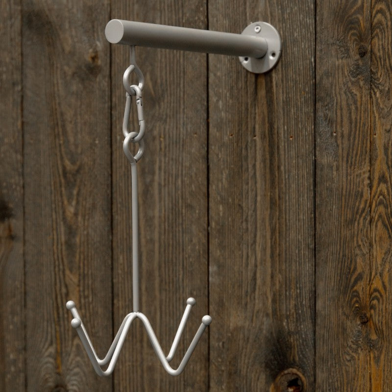 Grooming Deluxe - Porte-bridon mural 4 branches argent | - Ohlala