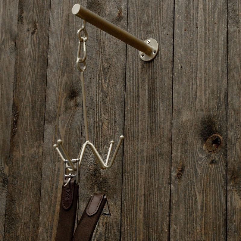 Grooming Deluxe - Porte-bridon mural 4 branches argent | - Ohlala