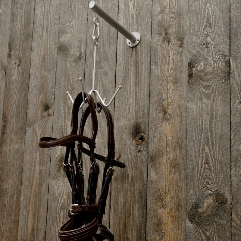 Grooming Deluxe - Porte-bridon mural 4 branches argent | - Ohlala