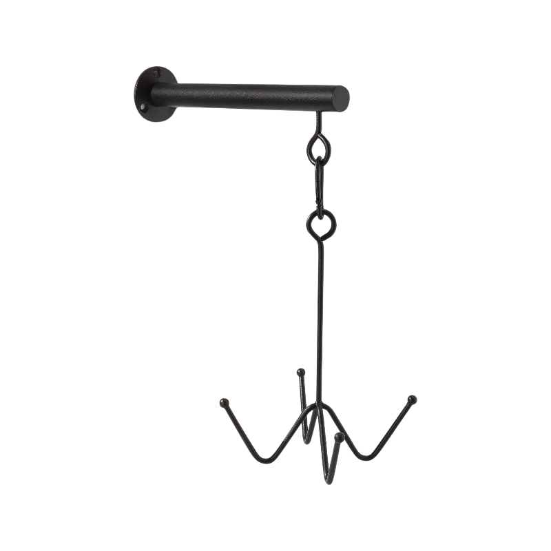 Grooming Deluxe - Porte-bridon mural 4 branches noir