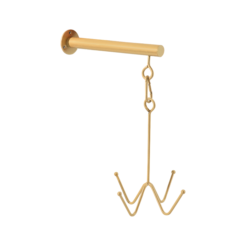 Grooming Deluxe - Porte-bridon mural 4 branches or