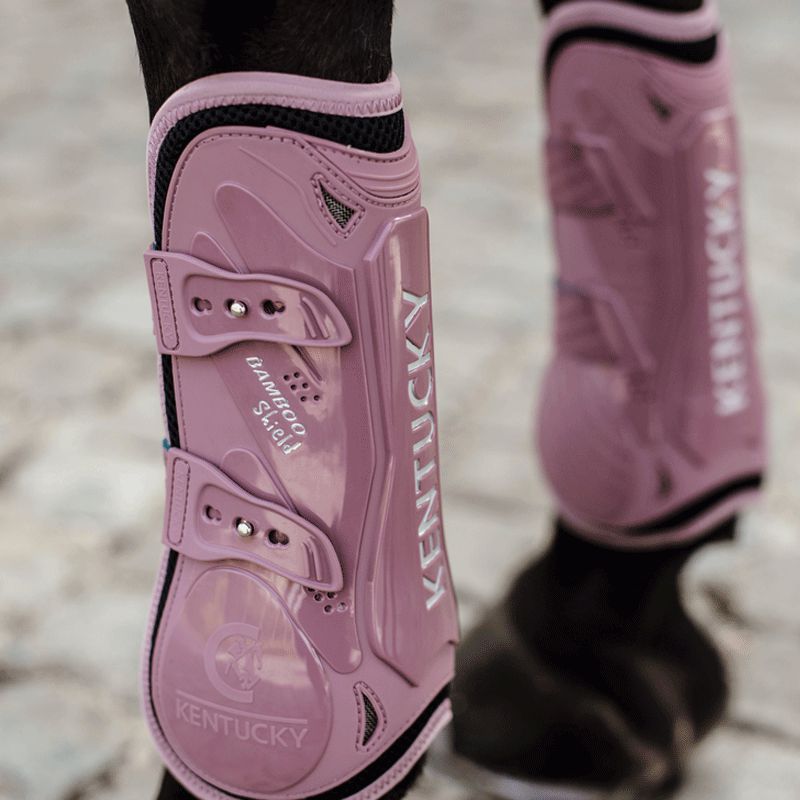 Kentucky Horsewear - Guêtres ouvertes Bamboo Elastic vieux rose | - Ohlala