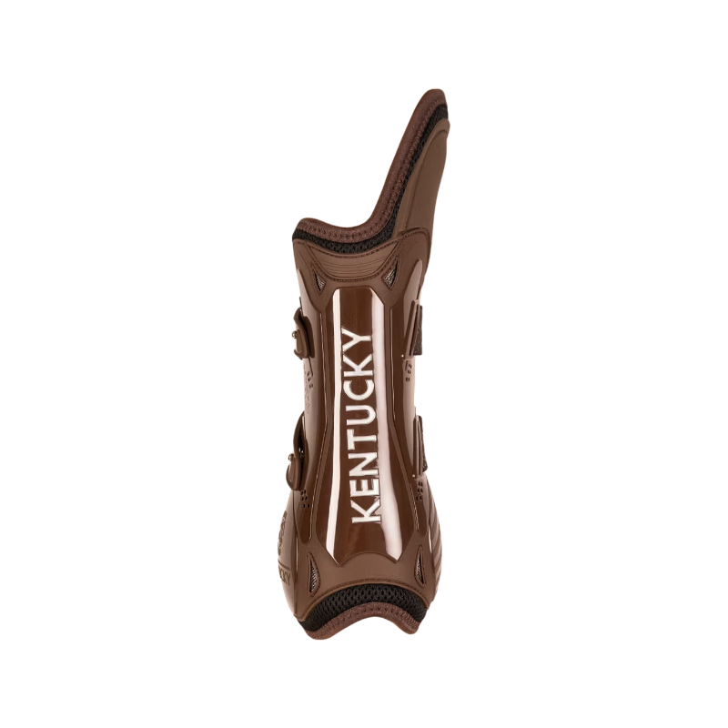 Kentucky Horsewear - Guêtres Elastic protection genoux marron | - Ohlala