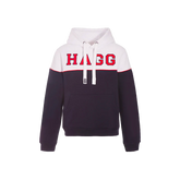 Hagg - Sweat hoodie à capuche blanc / marine | - Ohlala