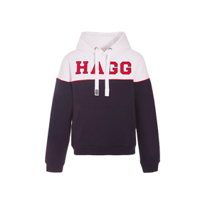Hagg - Sweat hoodie à capuche blanc / marine | - Ohlala