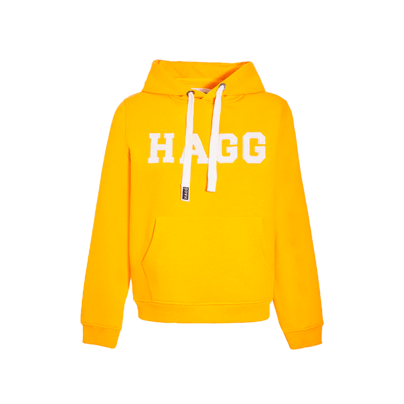 Hagg - Sweat hoodie à capuche jaune | - Ohlala