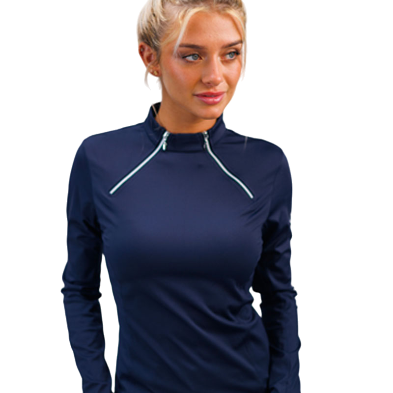 Harcour - Polo manches longues femme Prelude marine