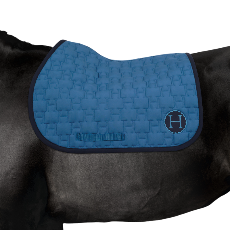 Harcour - Tapis de selle Salva blue steel