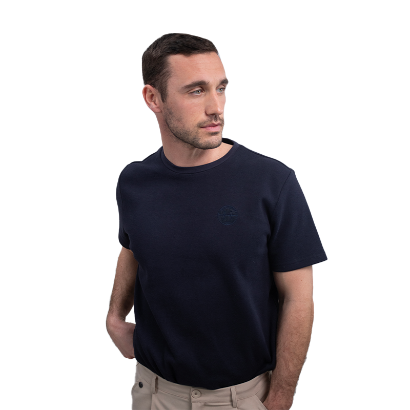 Harcour - T-shirt manches courtes homme Tio marine | - Ohlala