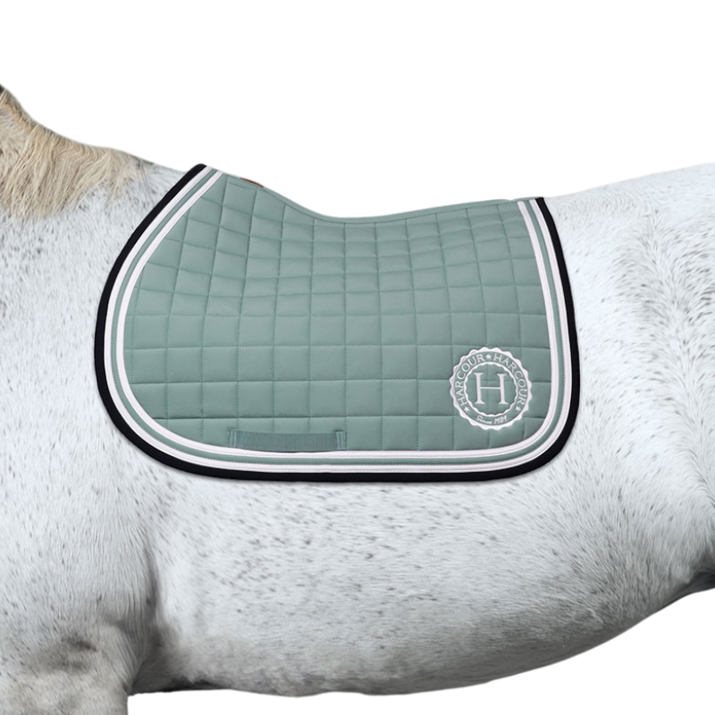 Harcour - Tapis de selle Soft gris vert