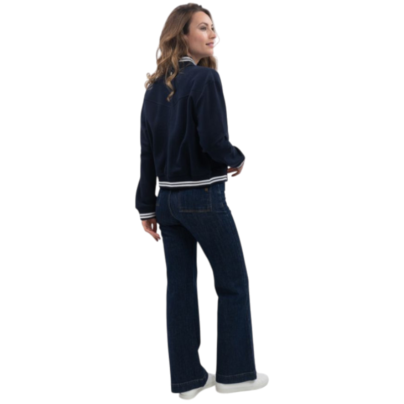 Harcour - Bomber manches longues femme Agathe marine
