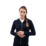 Harcour - Sweat manches longues zippé femme Amelie marine
