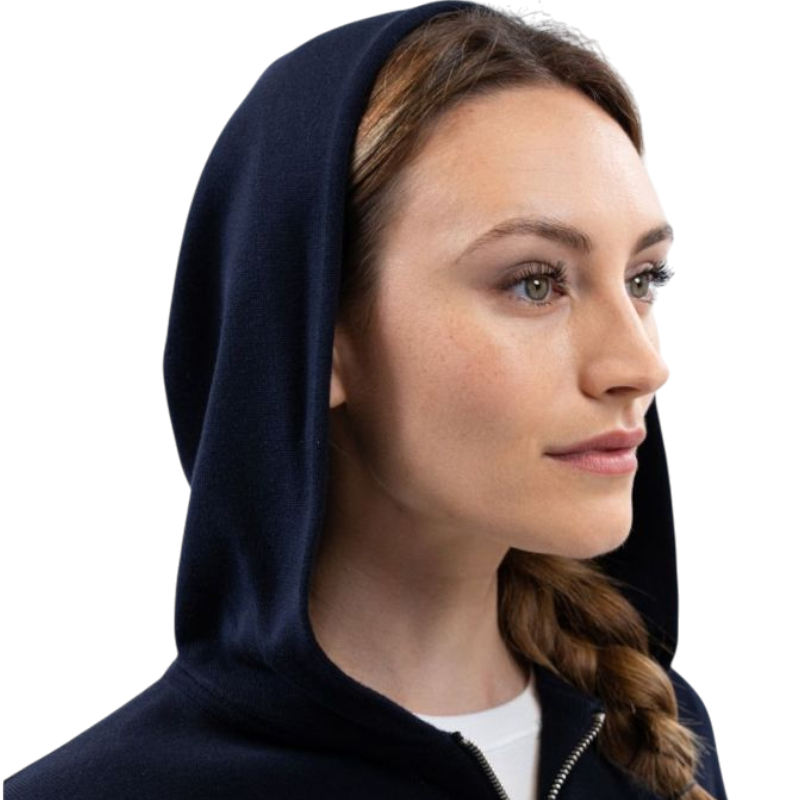 Harcour - Sweat manches longues zippé femme Amelie marine
