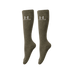 Harcour - Chaussettes d'équitation Happy à pailettes vert olive (x2)