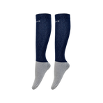 Harcour - Chaussettes d'équitation Vaela à paillettes marine (x2)