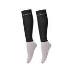 Harcour - Chaussettes d'équitation Vaela à paillettes noir (x2)