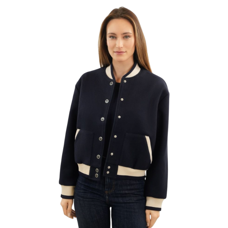 Harcour - Bomber femme Beryl marine | - Ohlala