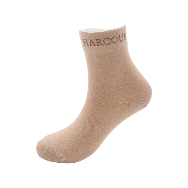 Chaussettes courtes Cannelle moka/ crème (x3) - Harcour