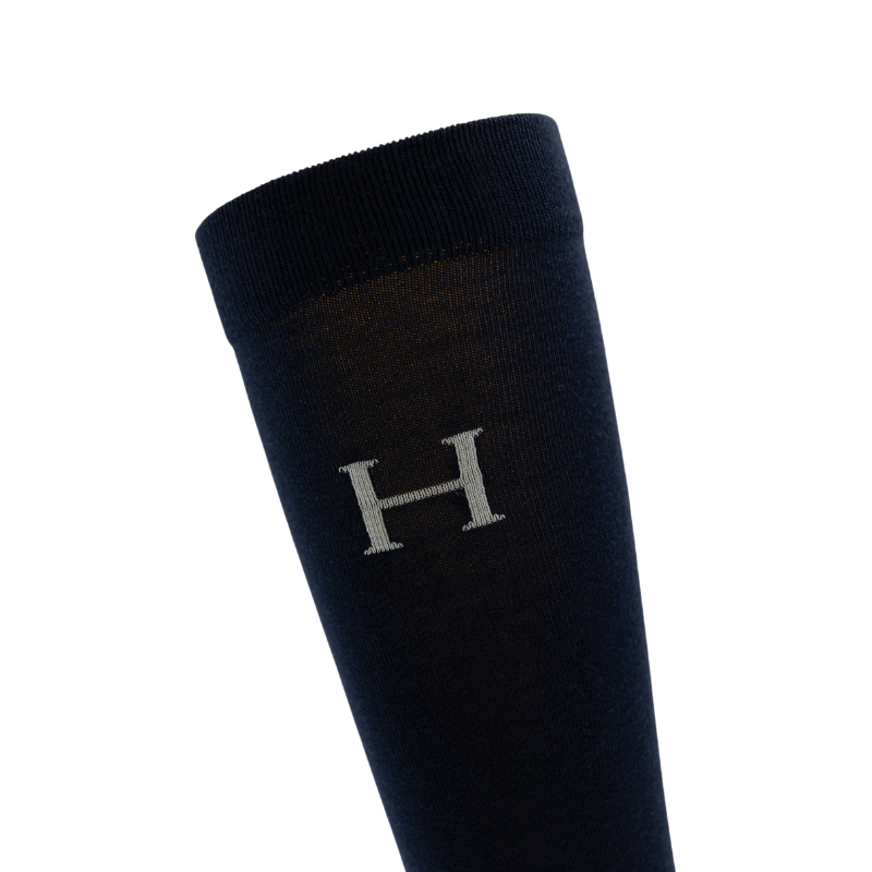 Harcour - Chaussettes d'équitation Carly vigne/ marine/ chevron (x3)
