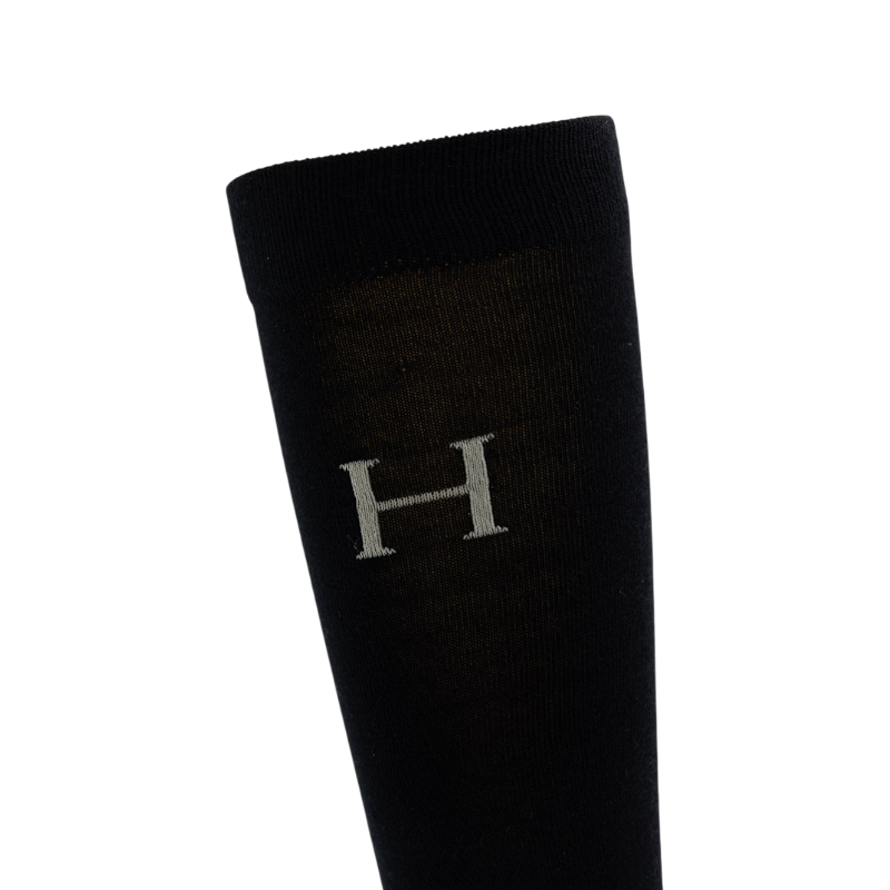 Harcour - Chaussettes d'équitation Carly trèfle/ noir/ moka (x3)
